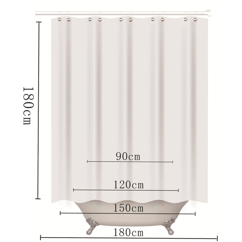 Rideau De Douche Automne - Motif Citrouille Et Feuilles D'érable - Tissu Polyester Anti-moisissure 180x180 Cm - Avec 12 Crochets Inclus