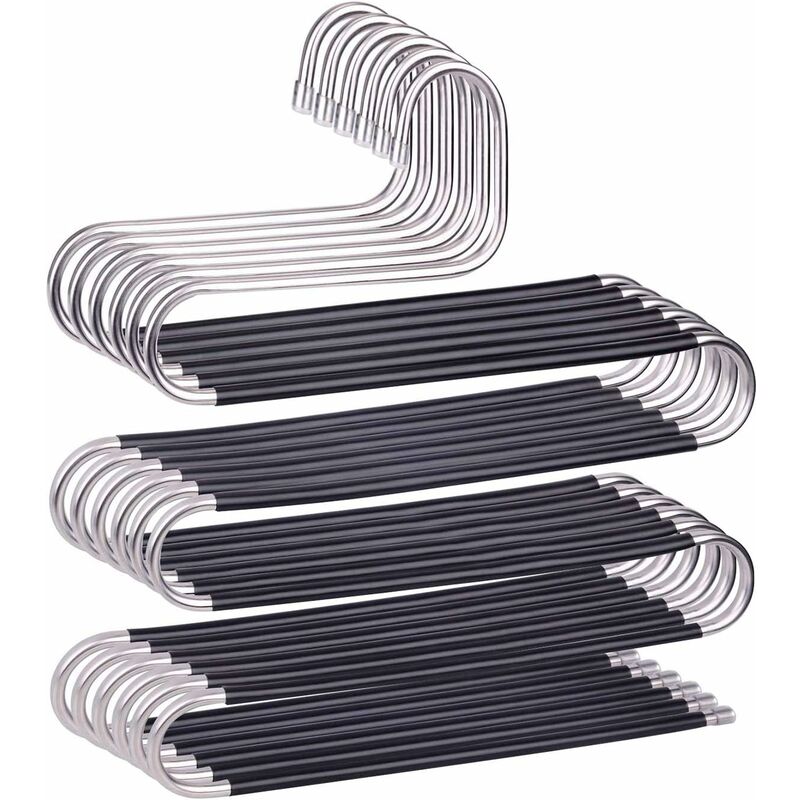 Lot De 20 Cintres Antidérapants à Extrémité Ouverte Pour Pantalons Et