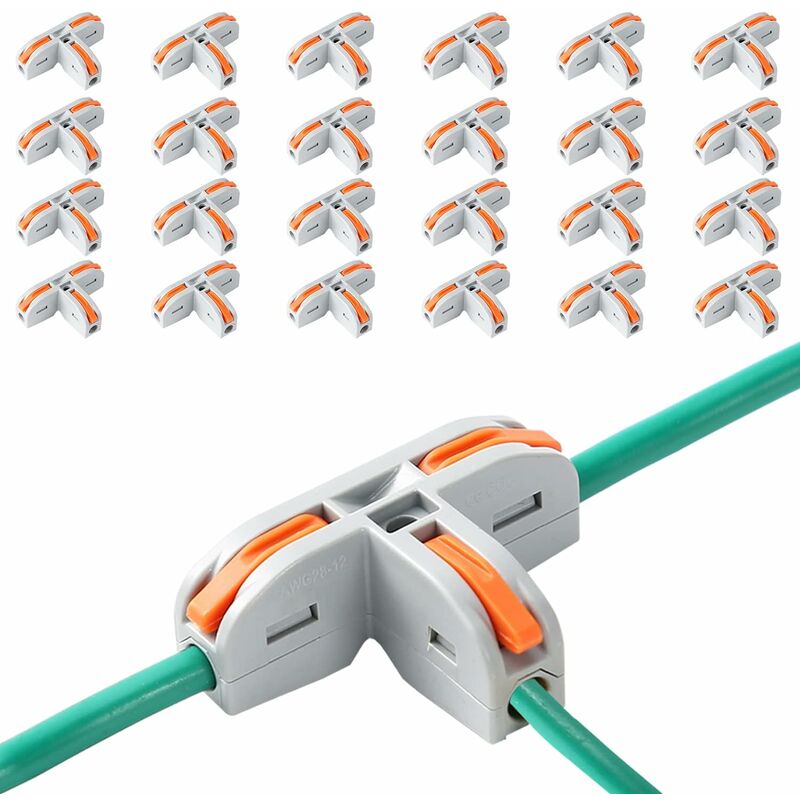 15 Pcs connecteur de câble étanche 3 trous connecteurs de fils
