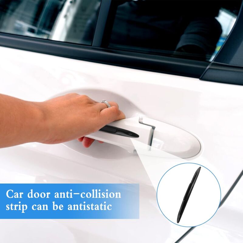 2 Protections De Portière JNNJ En Silicone - Anti-Rayures Pour Voiture - Autocollant Transparent - Universel