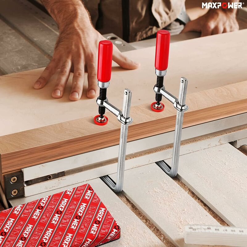 Serre-Joints à Cliquet 2 Pièces - Mâchoires 60mm - Pour Rail De Guidage Et Menuiserie