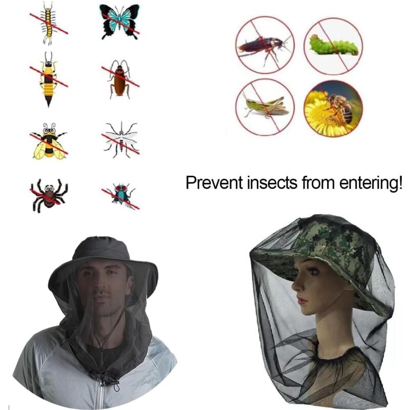 Filet Anti-moustiques NITAIUN - Lot De 4 Capuchons De Protection Pour Outdoor