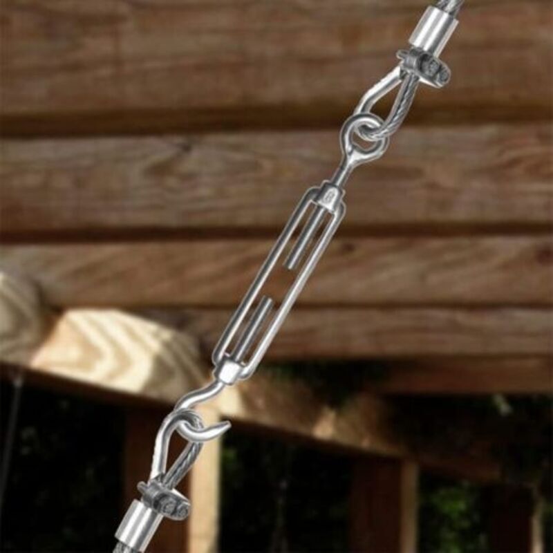 Tendeur Câble Acier Inox 304 - Lot De 4 Ridoirs M4 Pour Cordes Linge Plantes Jardin