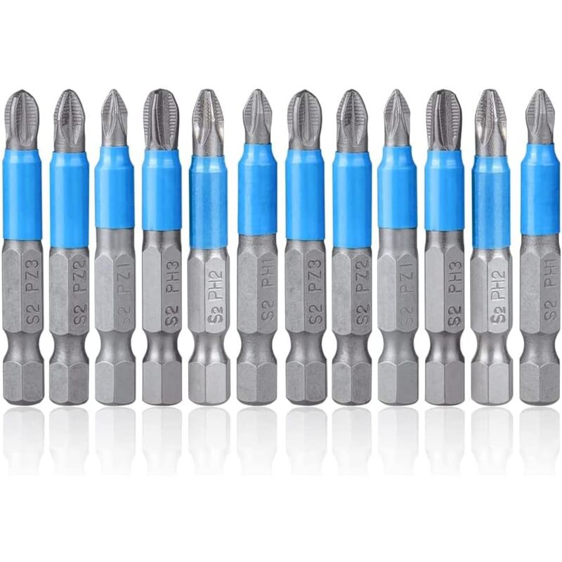 Set De 9 Embouts De Tournevis Magnétiques - PH2, Longueurs 25 à 150 Mm, Alliage Acier S2 Pour Perceuse/visseuse - 10