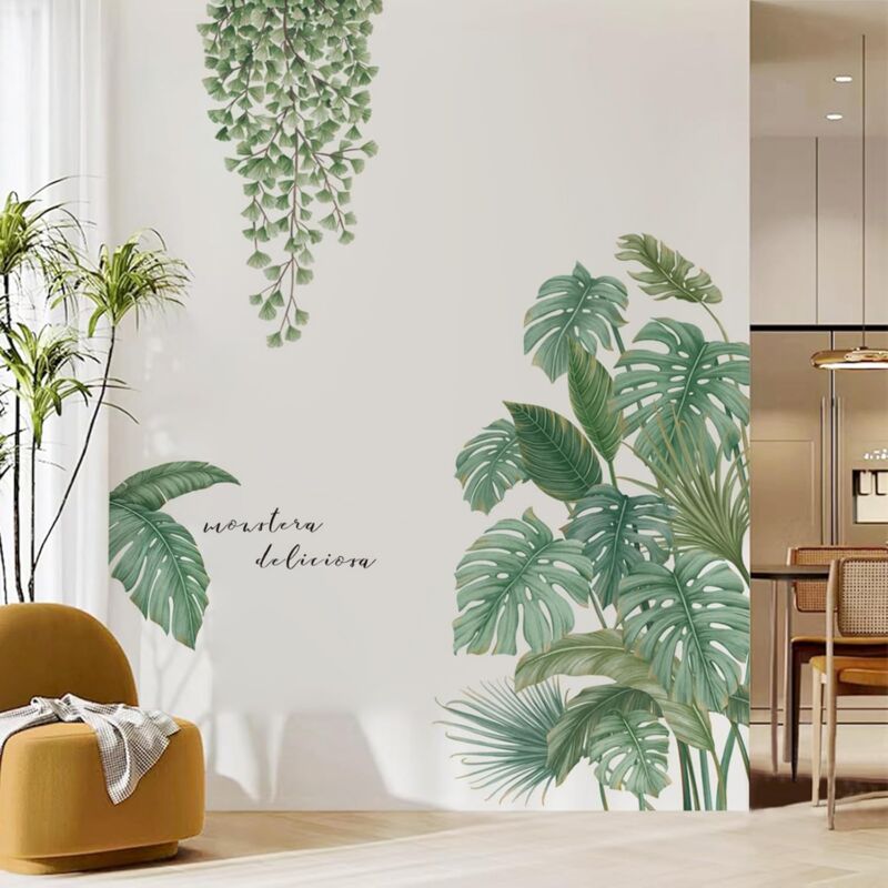 Décoration Murale Amovible Stickers Muraux Feuilles De Vigne