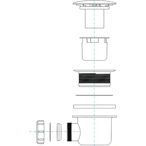 Grille de douche capot + insert D 90