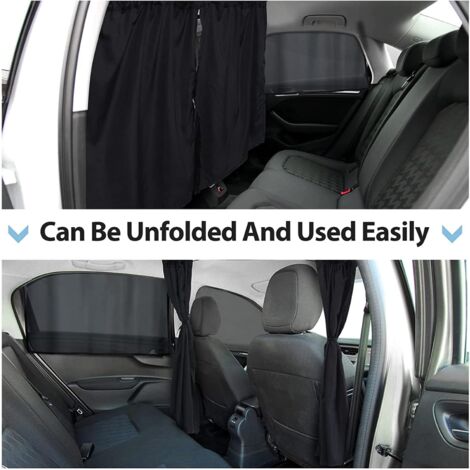 Rideau De Séparation Cabine Voiture OMAC - Gris 180x130 Cm - Protection Intimité Et Soleil