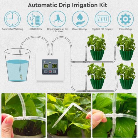 4 x irrigation automatique pour plantes d'intérieur, distributeur d'eau pour  plantes