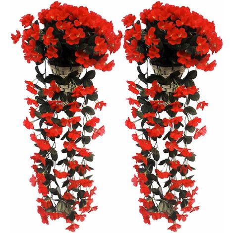 12 Brins artificiels Plantes de feuilles de lierre Vigne, pendaison de  fausses fleurs, décor mural de mariage