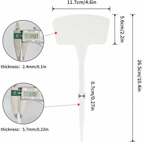 KINGLAKE 30 Pièces 30CM etiquettes plastique, etiquette jardin