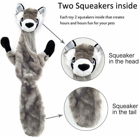 Jouet Pour Chien En Peluche Oie Avec Couineur - Indestructible, Tissu Résistant, Pour Grands Et Petits Chiens | Gris, Anti-Stress