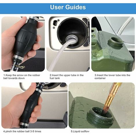 Pompe Manuelle De Transfert Siphon – Pour Essence, Huile, Eau, Carburant – Portable Et Pratique