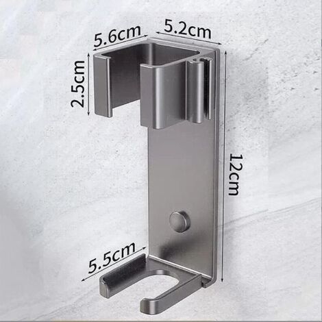 Support Mural Pour Fer à Friser Bogoro - Acier Inoxydable, Sans Perçage | Résistant Aux Hautes Températures (Gris)