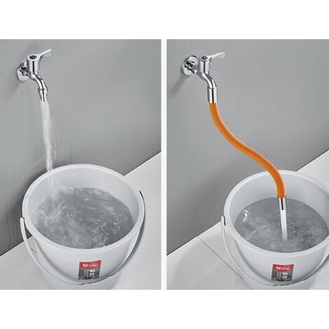 Rallonge de robinet flexible 360°-pour salle de bain et extérieur