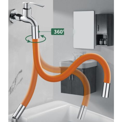 Rallonge de robinet flexible 360°-pour salle de bain et extérieur