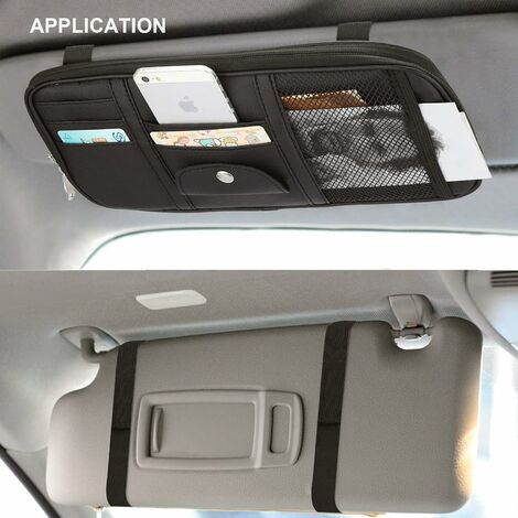 Porte papier voiture gris argent adapté nouveau permis + étui