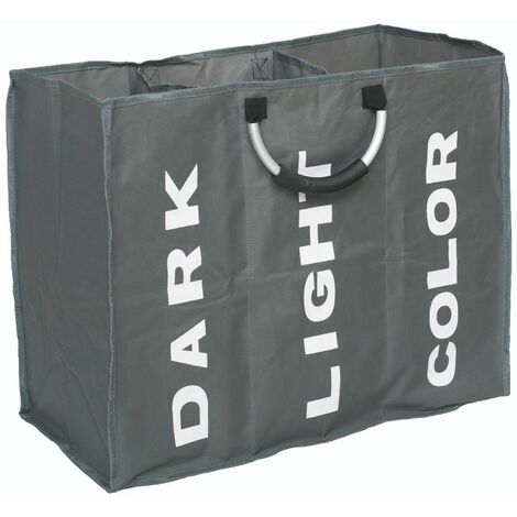 Panier à linge sale souple noir et blanc, sac de rangement, 50x40cm