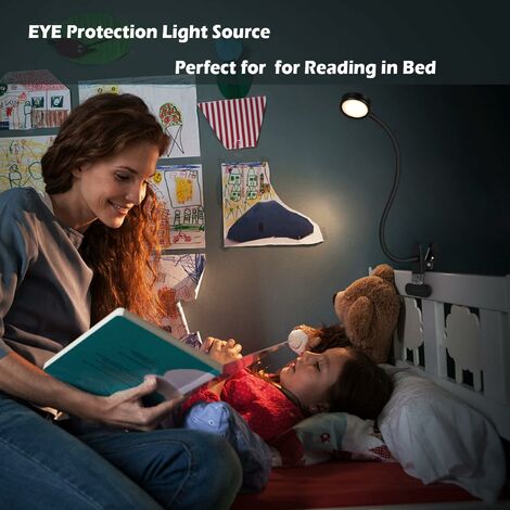 Lampe de pince de bureau pour enfants, lampe de batterie de lit lampe de  pince avec 3 niveaux de luminosité Usb rechargeable Reading Light Eye Care  Led Lampe de table Fille Enfants