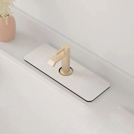 Protection anti（38x13.8cm）- Gris foncé-éclaboussures pour robinet d'évier - 1 tapis super absorbant à séchage rapide - Gadgets d'évier