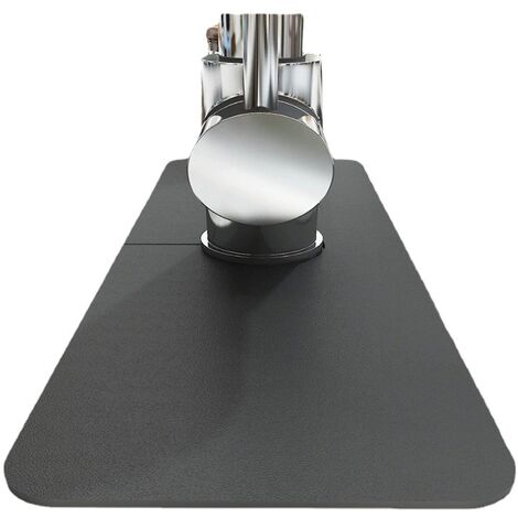 Protection anti（38x13.8cm）- Gris foncé-éclaboussures pour robinet d'évier - 1 tapis super absorbant à séchage rapide - Gadgets d'évier