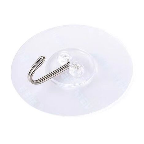 LJAPPLIED 60 Pièces Crochets De Plafond Adhésif, Crochets Adhesifs Transparent Pour Accrocher Des Décorations Lumineuses, Salle De Bain, Cuisine, Plafond (60) (standard, 60