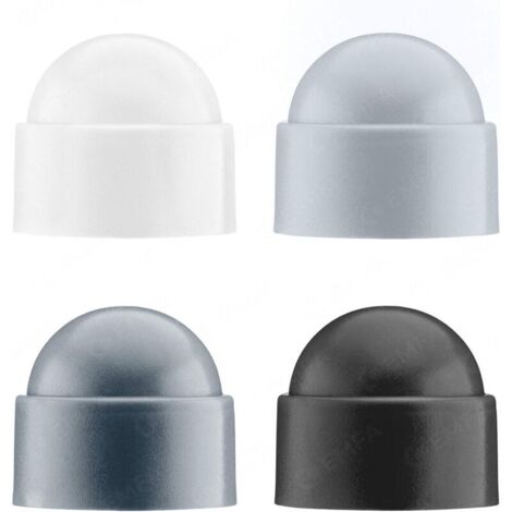 Cache-écrous M12 pour clé de 19 Noir 60 pcs. Bouche-trou