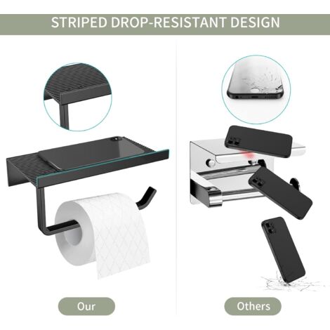 Porte-papier Toilette Autocollant étanche - Support Mural Avec Tiroirs - Distributeur De Papier Toilette Sans Perçage - Pour Salle De Bain