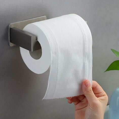Porte-rouleau de papier toilette sans perçage, support de rouleau de papier  toilette auto-adhésif