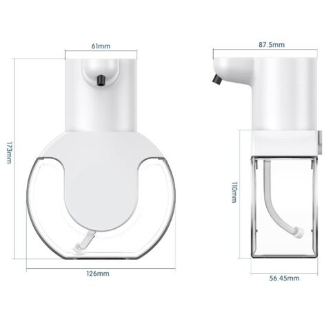Distributeur de Savon Automatique 4 Niveaux Réglable 430ml Distributeur