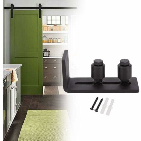 CSPARKV 1 pièces Guide pour portail Rails au sol coulissants Fontainebleau 12X52X65mm (le noir)