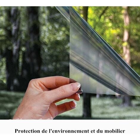 40x200cm)Fenêtre Anti Regard Film Miroir sans Tain Anti UV Film de  Protection Solaire Film Auto