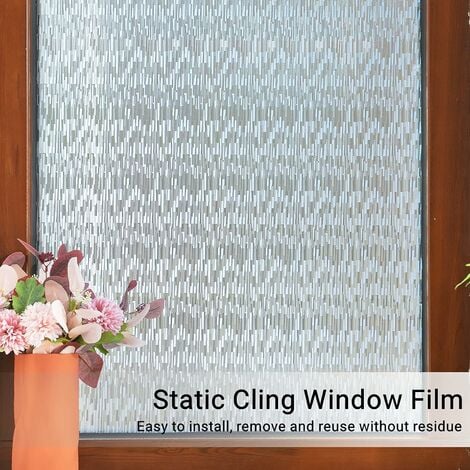 44x200 cm Film Fenêtre Anti Regard Film Occultant Vitre Film  Electrostatique Décoratif Film pour Vitres Intimité
