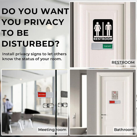 Panneau De Porte "Ne Pas Déranger" Pour Toilettes Ou Bureau - Double Face, Accroche-porte