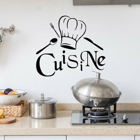 Français Cuisine Du Chef Vinyle Sticker Mural Cuisine Art Stickers, Papier  Peint Restaurant Décor À La Maison Affiche