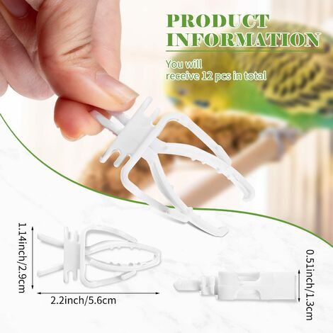 6 Pièces Oiseaux Porte-Nourriture pour Animaux Perroquet Pinces pour Cage à Oiseaux Mangeoire à Fruits pour Oiseaux Support de Nourriture pour Oiseaux Perroquet Oiseau Cage Accessoires pour Canaris