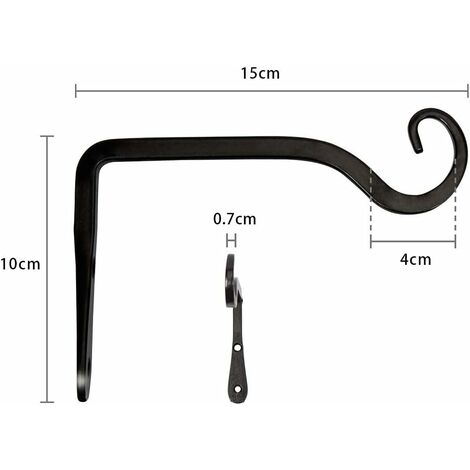 Supports Décoratifs Pour Extérieur, Support Mural Pour Panier Suspendu, Supports De Plantes Vintage, Matériau En Fonte, Pour Mangeoire à Oiseaux, Carillon éolien, Jardin, 1 Pièce