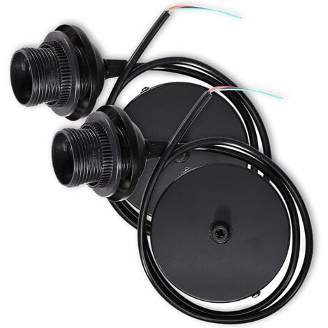kwmobile Douille de lampe E27 - Douille avec bague de fixation plafond pour  suspension ampoule - Câble blanc anneau de fixation et cordon 80 cm :  : Luminaires et Éclairage