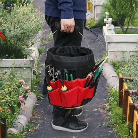 Sac à outils de jardinage en tissu Oxford portable extérieur sac