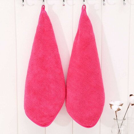 Essuie-mains Suspendu Motif Fraise Rouge – Microfibre, 30 X 30 Cm, Pour Salle De Bain, Cuisine