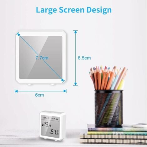 Hygromètre WiFi Connecté - Thermomètre Indoor/outdoor Avec Appli - Compatible Alexa Et Google Home