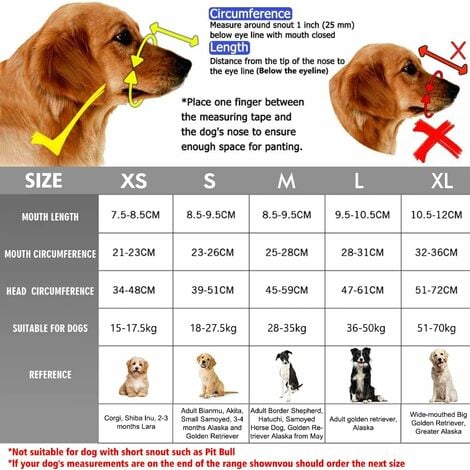 M Muselière pour Chien, Museau de Chien avec Bandeau Respirant en Maille et Nylon Résistant,Mieux prévenir Les morsures, mâcher et aboyer Museau,pour Petits,Moyens Et Grands Chiens