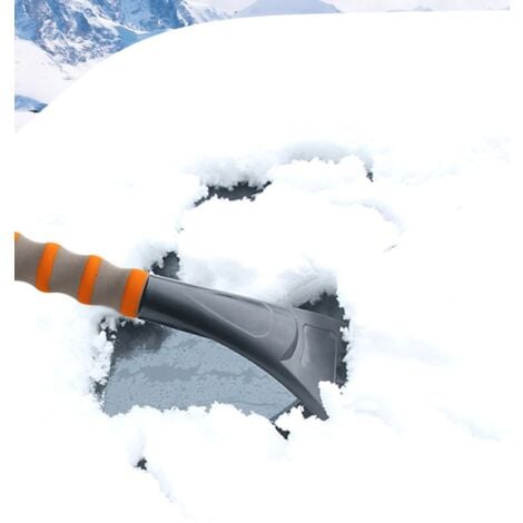 Brosse à neige télescopique, balai à neige, balayette à neige avec grattoir  à glace intégré