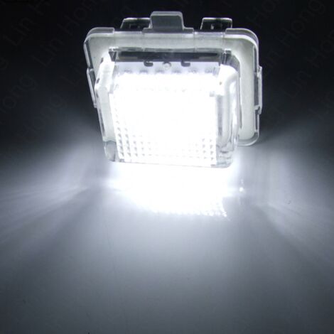 2 Lampes De Plaque D'immatriculation LED PolarLander 12V 18 SMD - Pour Mercedes Classe C, E, S, CL - 10