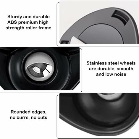 Mini Roulette Roulettes Pour Meubles Robustes, 4 Piu00e8ces, S 360 U00b0 Poulie Collante De Roue Universelle Rotative Pour Bou00eete De Rangement U00e0 Domicile Poubelle Mini Roue Pivotante