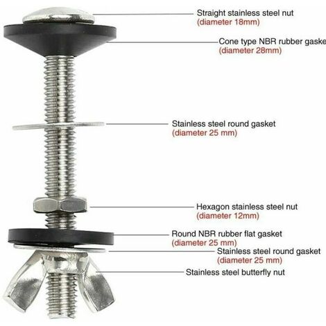 Kit De Fixation Universel Pour WC - Boulons D'ancrage Pour
