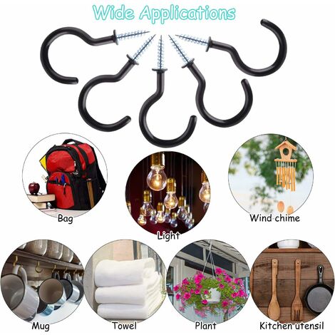 Crochet à Visser Pour Plafond - SWG - 4 X 60 / 20 - Acier Zingué - Bricolage