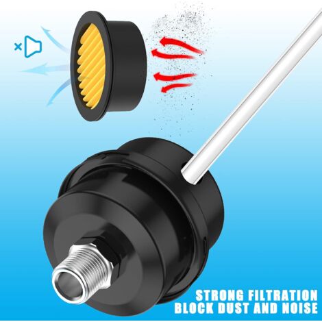 Lot De 2 Filtres De Compresseur D'air - Pour Filetage Mâle 20 Mm, Dimensions 65x36x36 Mm - 5