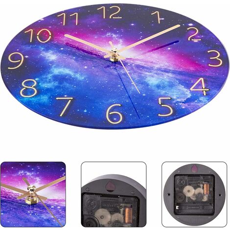 DOTBUY-SHOP Horloge Murale Silencieuse à Quartz 30CM, Horloge Design Moderne, 3D Multicolore Mute Pendule Murale Ronde pour La Chambre École Salon DOTBUY-SHOP Horloge Murale Silencieuse à Quartz 30CM, Horloge Design Moderne, 3D Multicolore Mute Pendule Murale Ronde pour La Chambre École Salon