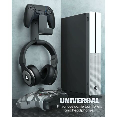 Support Mural Pour Casque Et Manettes De Jeu - Organisateur Gaming Avec Boîte De Rangement - Compatible Xbox, PS5, Switch, PC