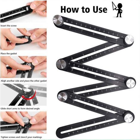 Règle De Scribage 3D Multi-Angle – Alliage D'Aluminium – Pour Charpentier